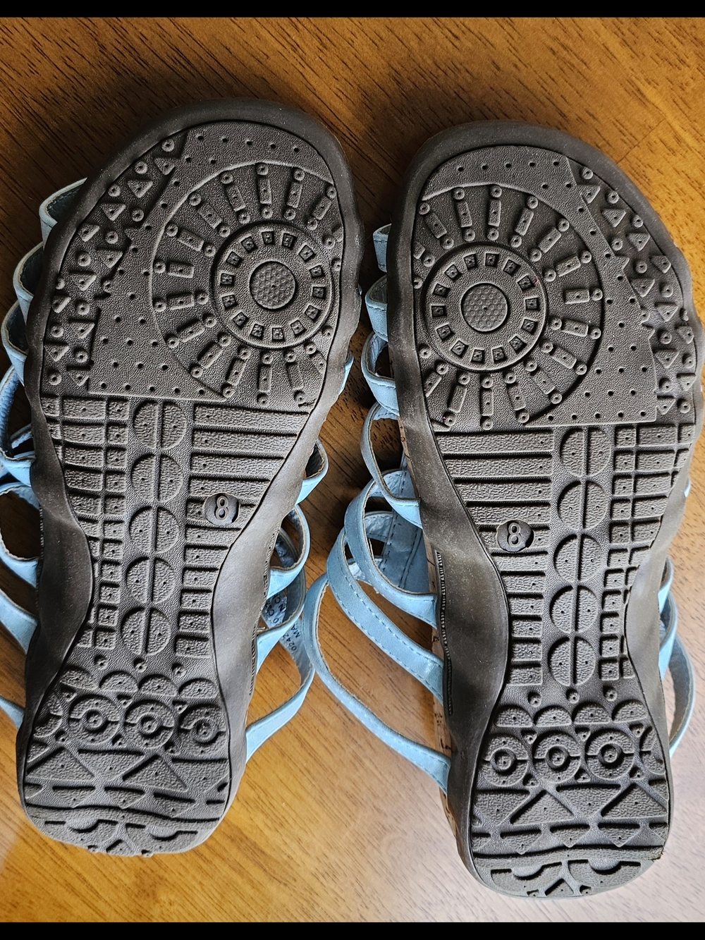 BearPaw Aqua Blue Gladiator,  slip on Sandals Size 8. - Picture 5 of 5